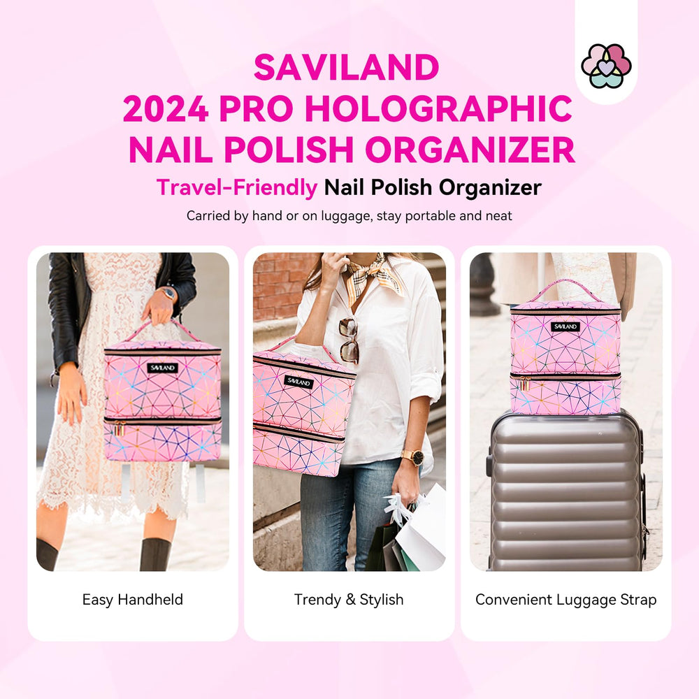 SAVILAND travel case offers stylish portability for nail techs.