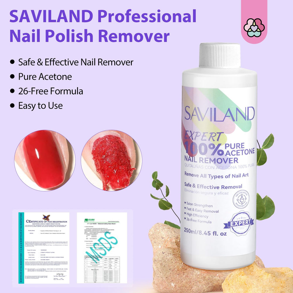 SAVILAND Nail Polish Remover Kit Complete Set shows a full toolkit for professional-grade gel removal
