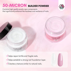 SAVILAND nail repair kit dip-powder-clear shows natural-looking fix.