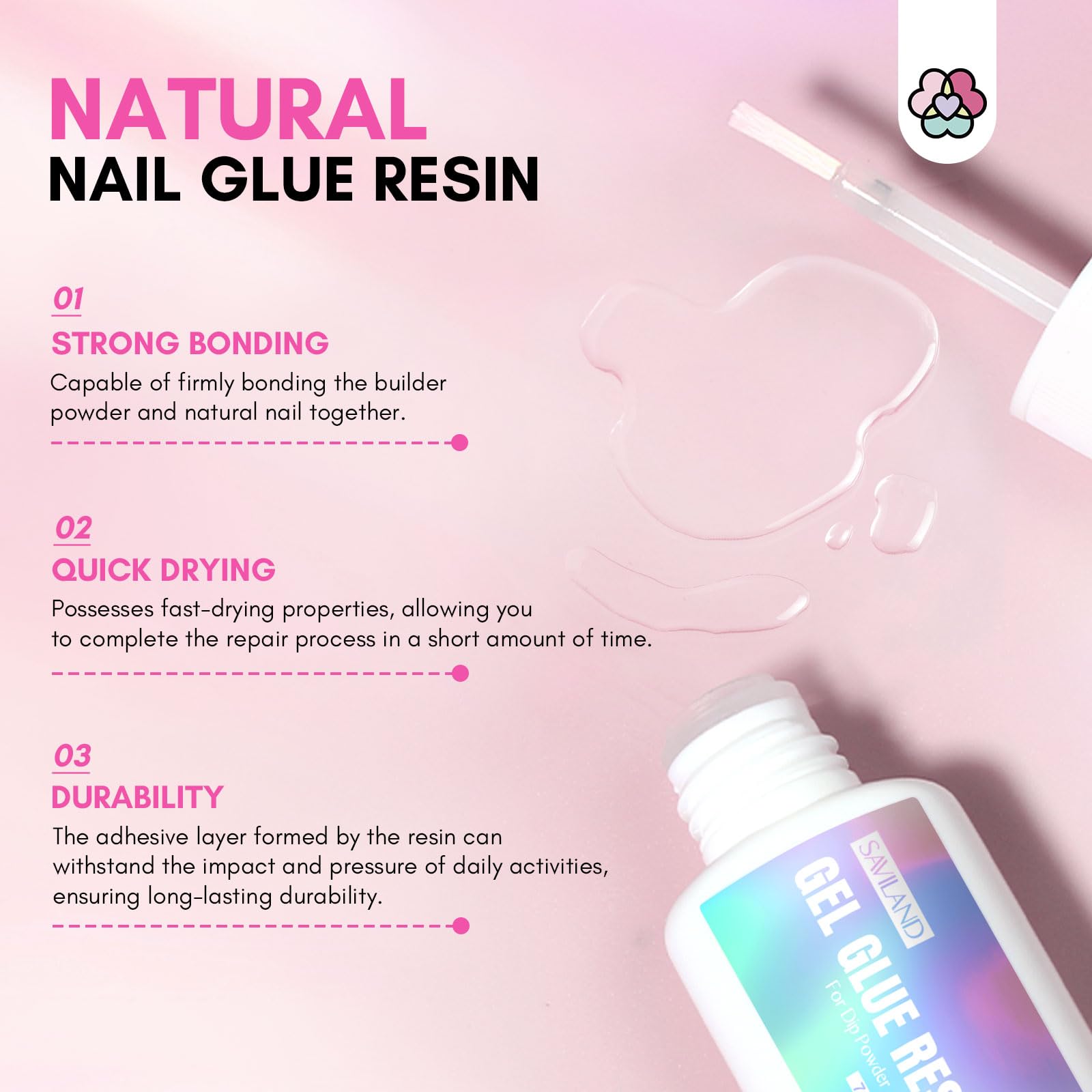 SAVILAND nail repair kit durable-bond illustrates long-lasting nail repair.