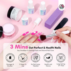 SAVILAND nail repair kit nail-glue-application demonstrates easy three-step process.