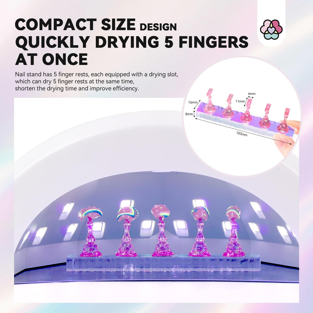 SAVILAND nail stand doubles as display and drying rack for nail art