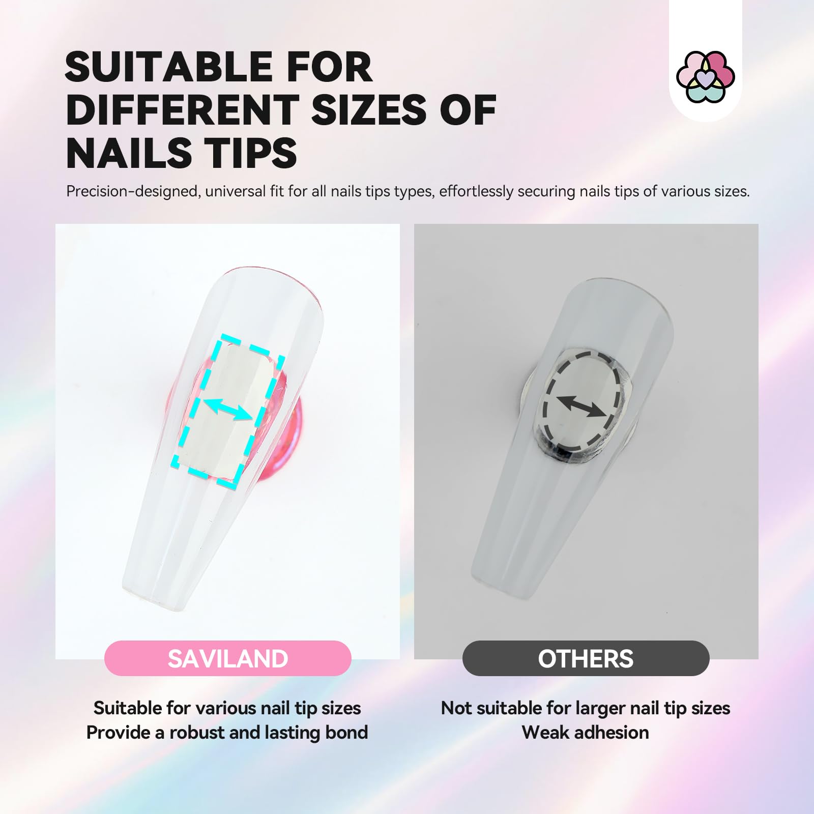 SAVILAND easy-use design supports smooth press-on nail application