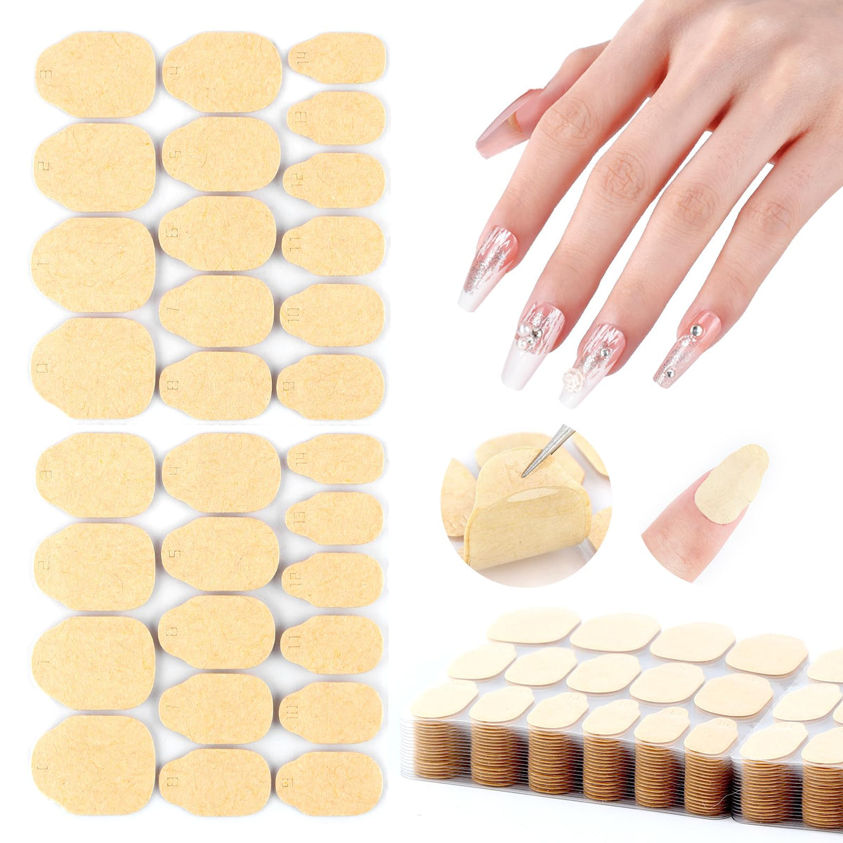 SAVILAND nail sticky tabs with 30-day wear for secure press-ons during daily tasks