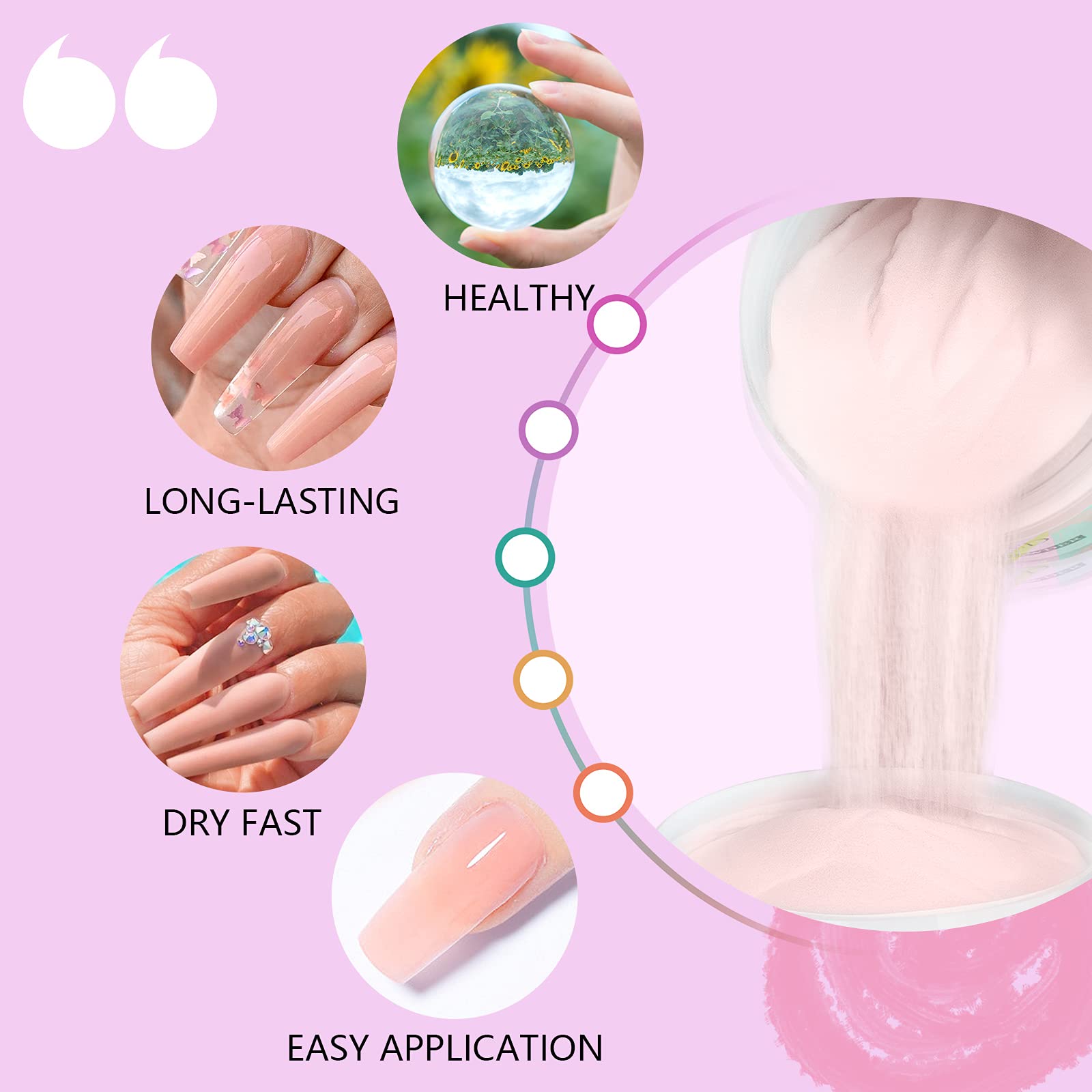 SAVILAND Nude Dip Powder base for natural French nails and art