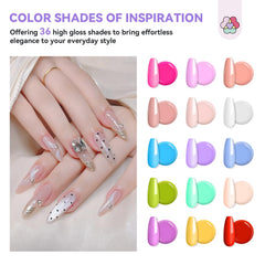 SAVILAND poly gel kit contents laid out for easy at-home manicure setup