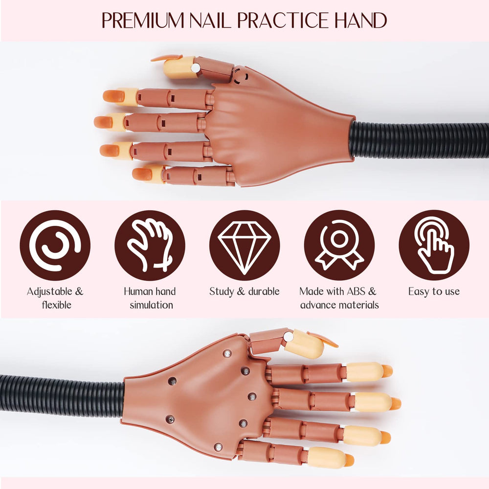 SAVILAND practice kit contents featuring tools for beginner nail art training.