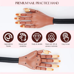 SAVILAND practice kit contents featuring tools for beginner nail art training.