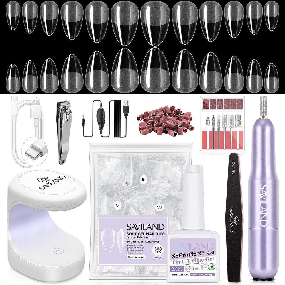 SAVILAND Pro Gel Nail Kit 4-in-1 glue shows durable adhesion for lasting nails.