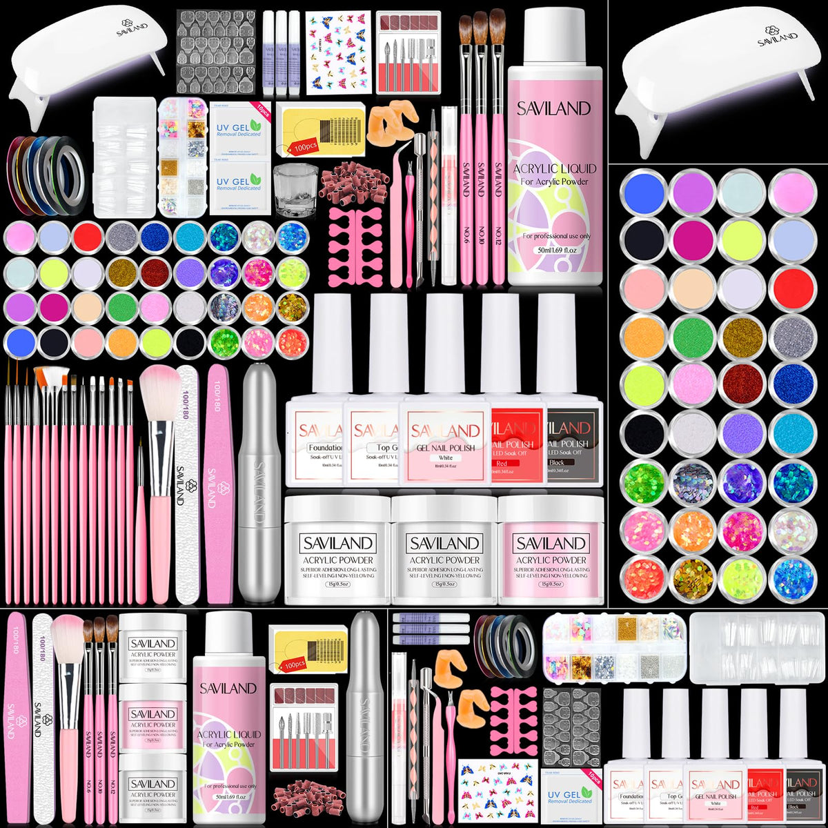 SAVILAND professional nail kit beginner set for at-home manicure exploration