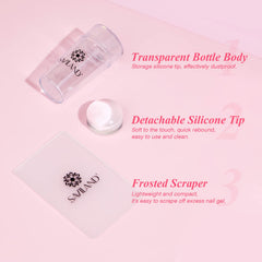 Saviland removable stamper head for easy cleaning.