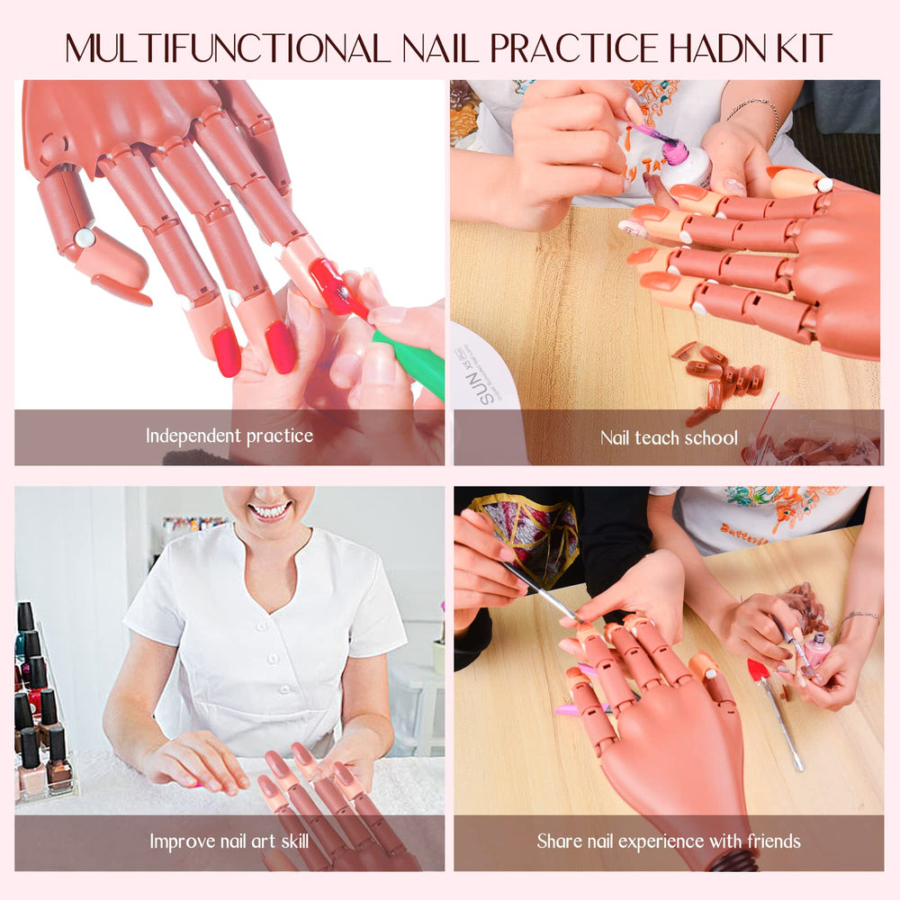 SAVILAND replaceable nail tips pack with 100 clear French tips for practice.