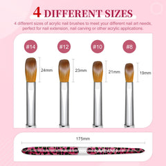 SAVILAND high-density synthetic bristles deliver smooth, streak-free acrylic results.