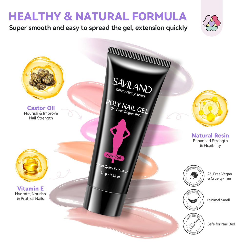 SAVILAND top gel bottle provides durable finish for long-lasting shine