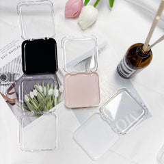 Sawvolker press-on nail box with white lid, compact organizer for tidy nail storage