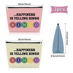 Sazuwu bingo gifts makeup bag oxford fabric durable construction for everyday use.