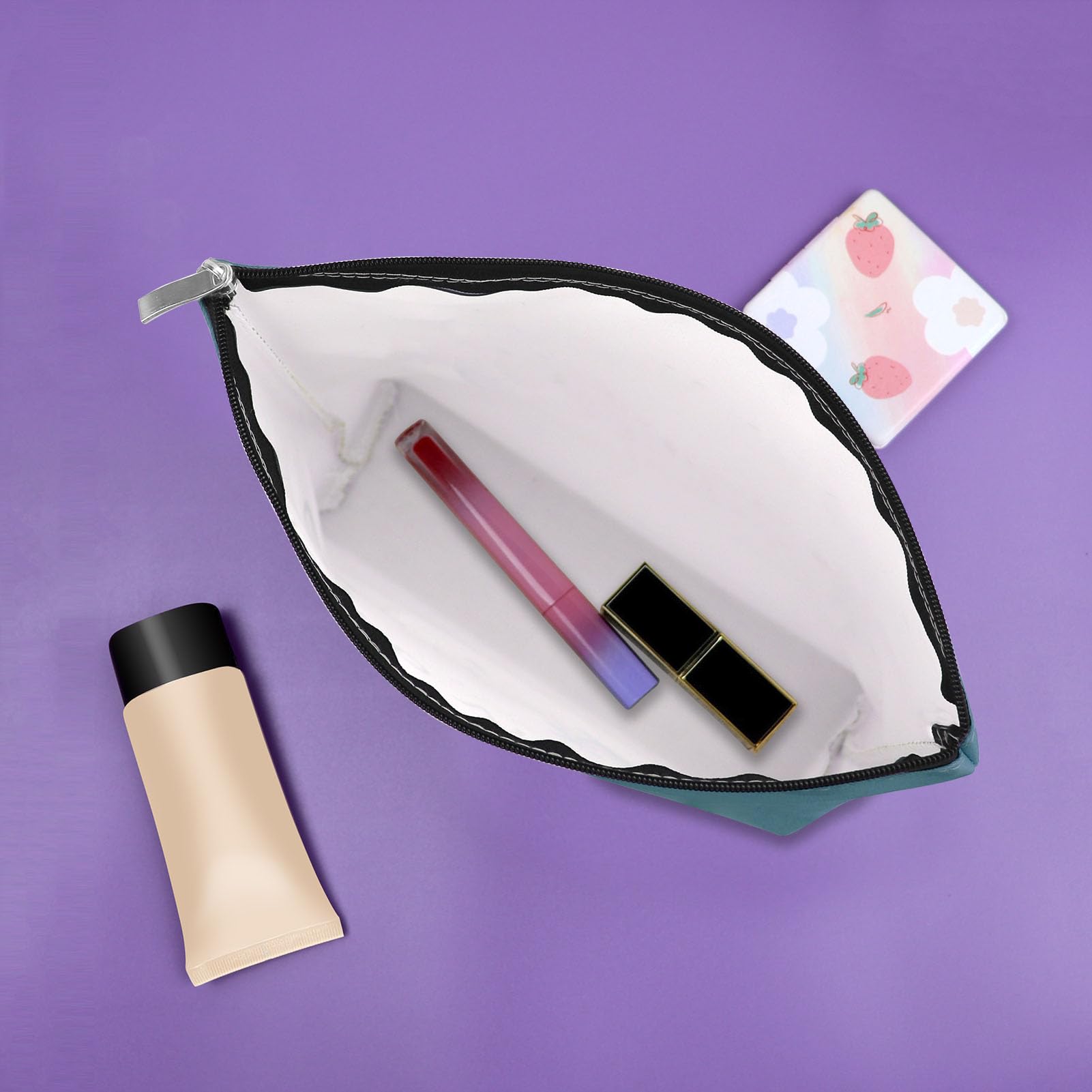 Sazuwu bingo gifts makeup bag travel-friendly design fits in backpacks and suitcases.
