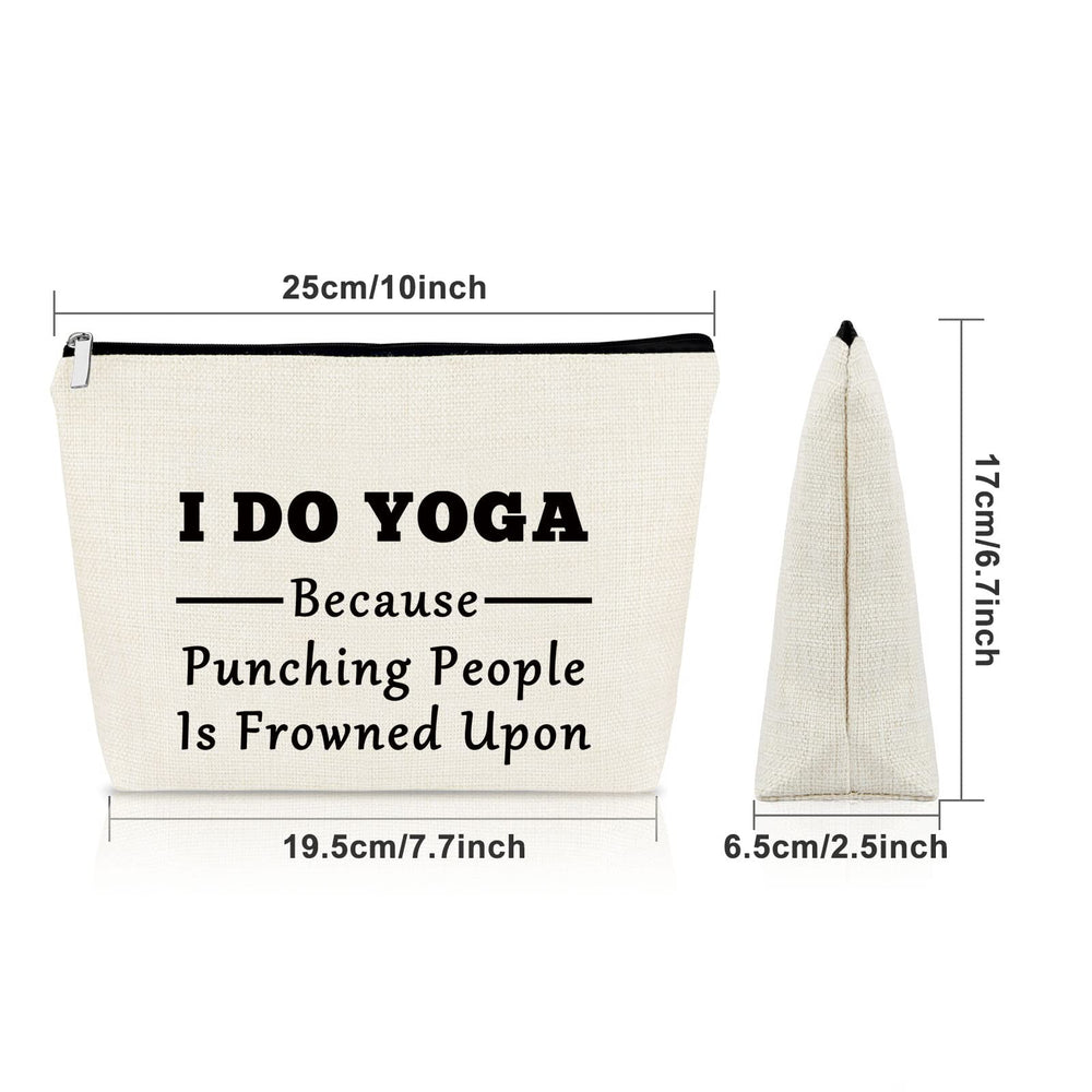 Sazuwu cotton canvas makeup bag closeup shows durable soft material for daily use