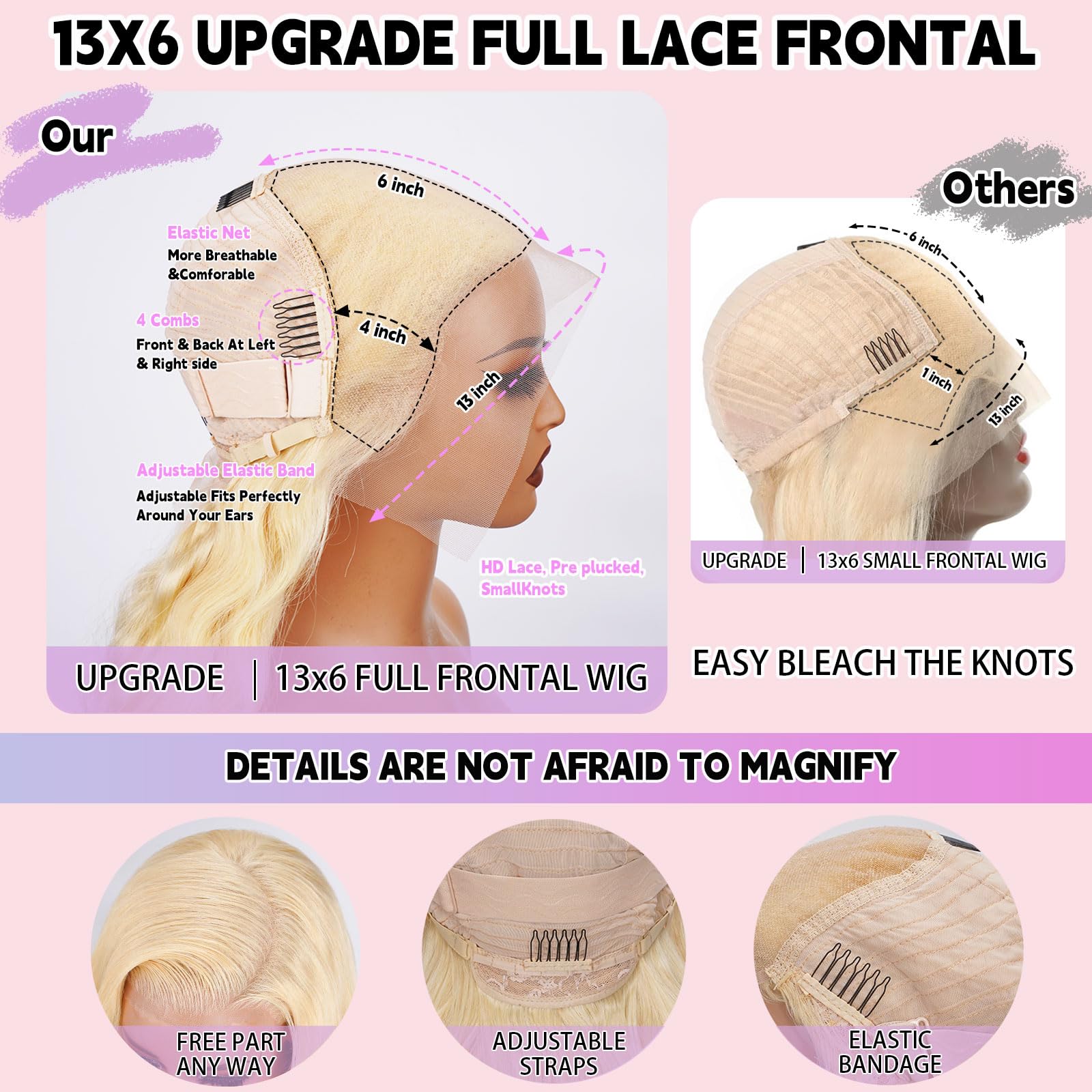SBDSBD 13x6 full HD lace frontal with natural hairline and secure fit