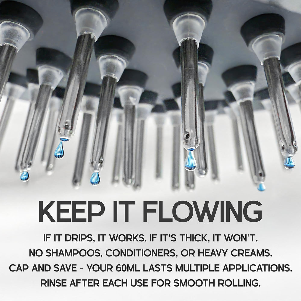 Scalp Direct prime bristles-first-use helps liquid flow smoothly.