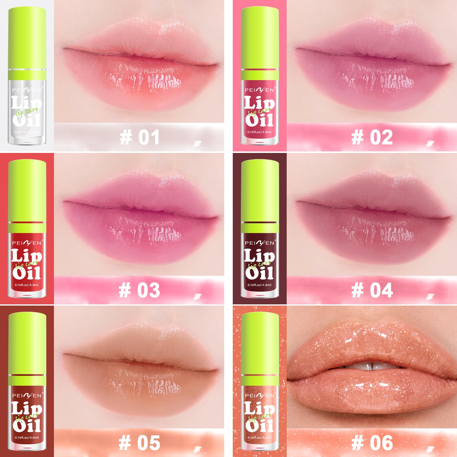 Scarman lip oil glaze brush head provides precise, effortless application for even coverage
