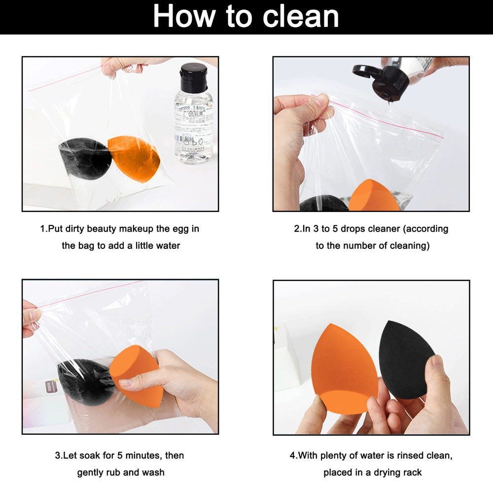 Scartink slant-cut sponge fits eyes and nose for even coverage.