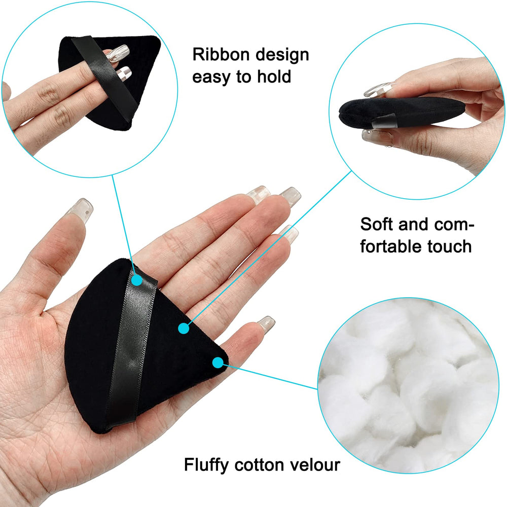 Scartink triangle puff reaches tight areas with pointed corners.