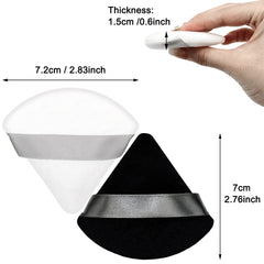 Scartink triangle powder puff soft velvet texture feels gentle on skin.