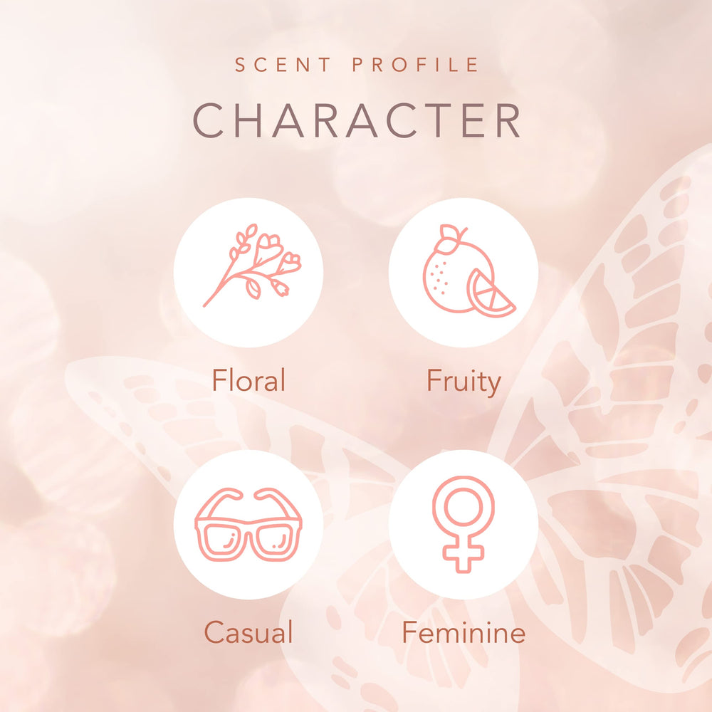 Scent Beauty Dolly Parton Scent from Above soft glow on skin suggests casual daily fragrance.