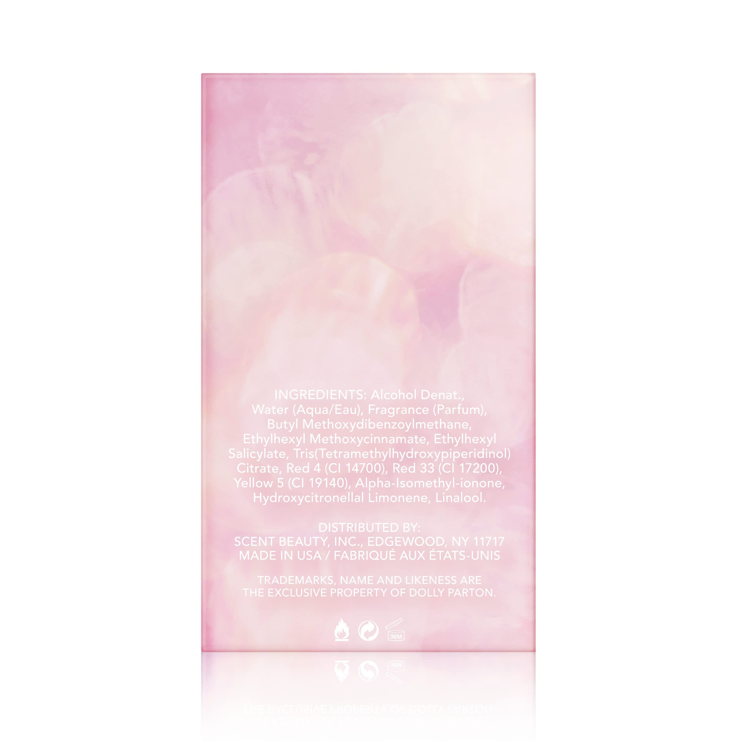 SCENT BEAUTY Dolly Parton Scent from Above vanity display suggests everyday elegance