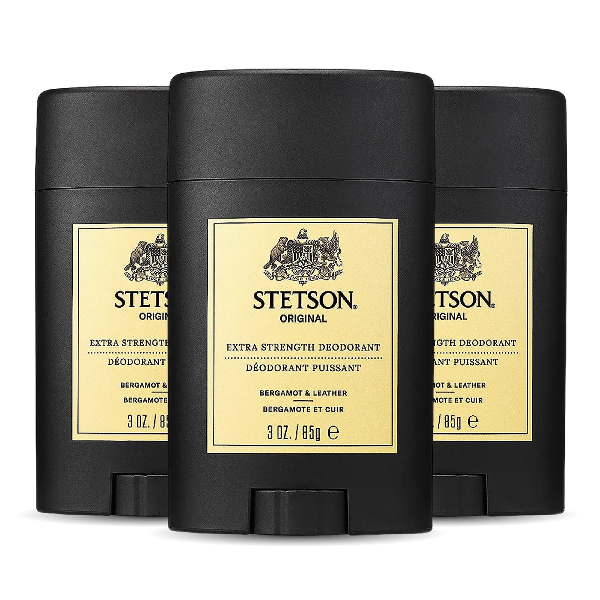 SCENT BEAUTY Stetson original deodorant stick three-pack for daily freshness