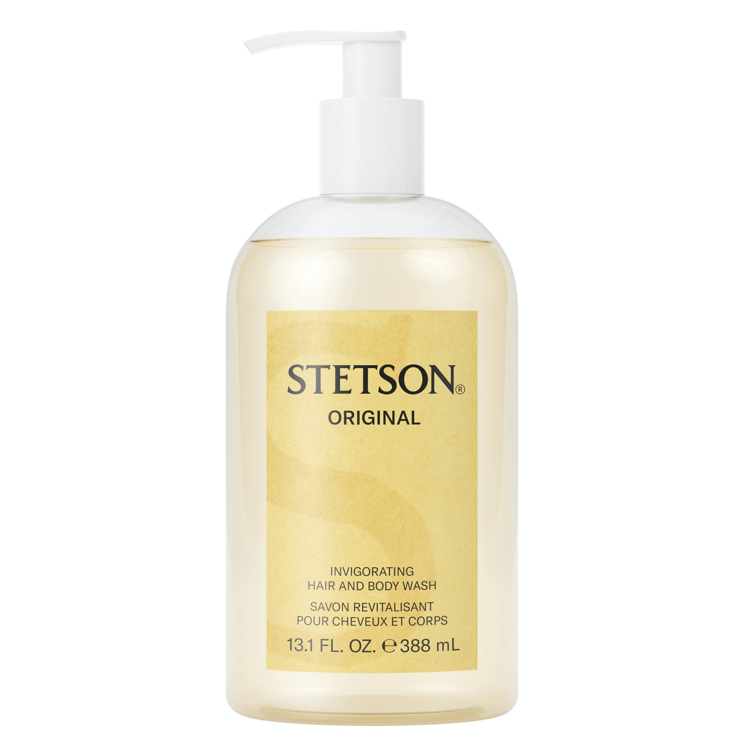 SCENT BEAUTY Stetson Original Invigorating Hair and Body Wash bottle for daily grooming ritual.