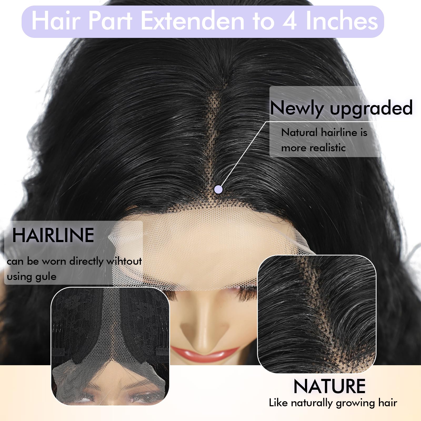 SCENTW natural-hairline closeup demonstrates secure fit and authentic appearance.