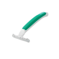 Schick Exacta2 lubrication strip with vitamin E closeup reduces irritation during shave