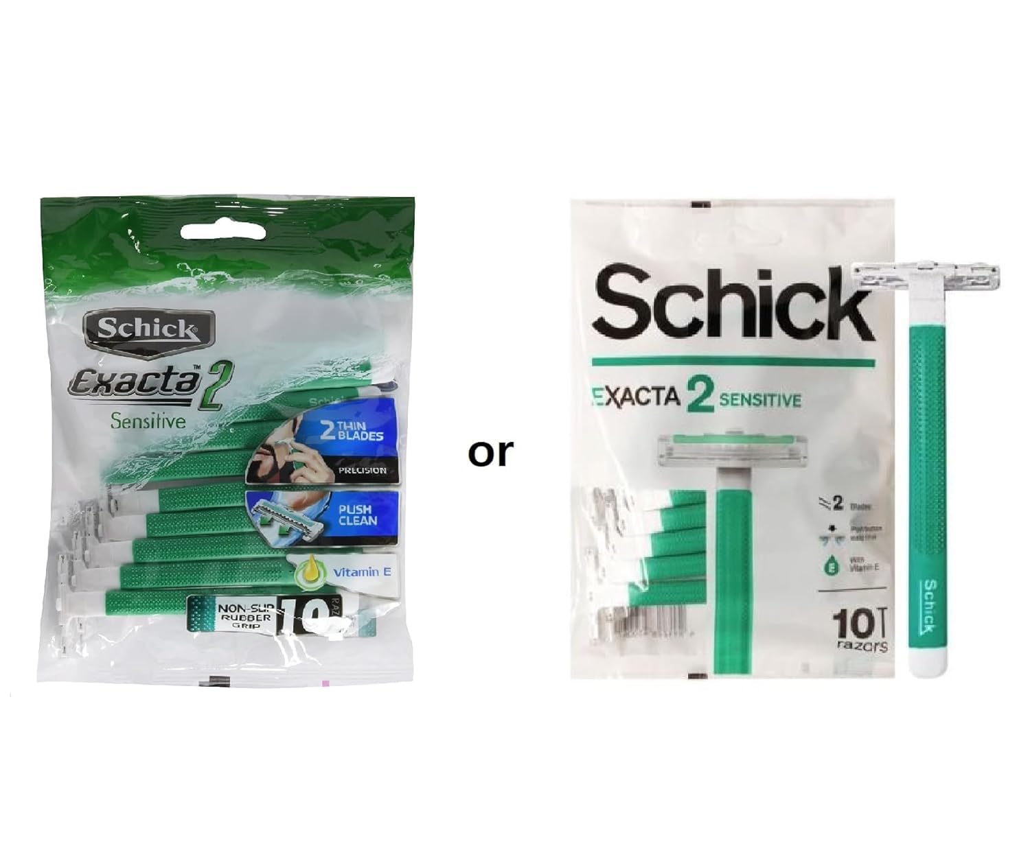 Schick Exacta2 one-push cleaning action closeup for easy maintenance
