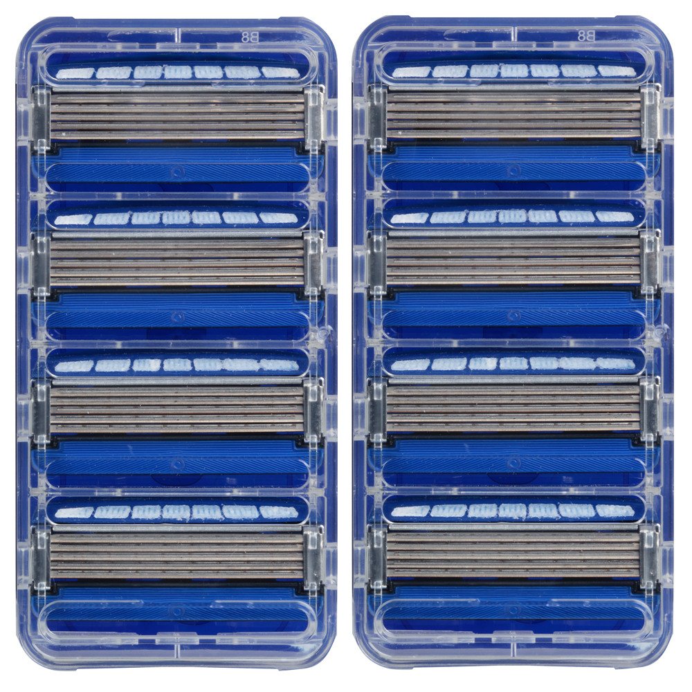 Schick Hydro 5 blade refill packaging with eight blades for everyday smooth shaves.