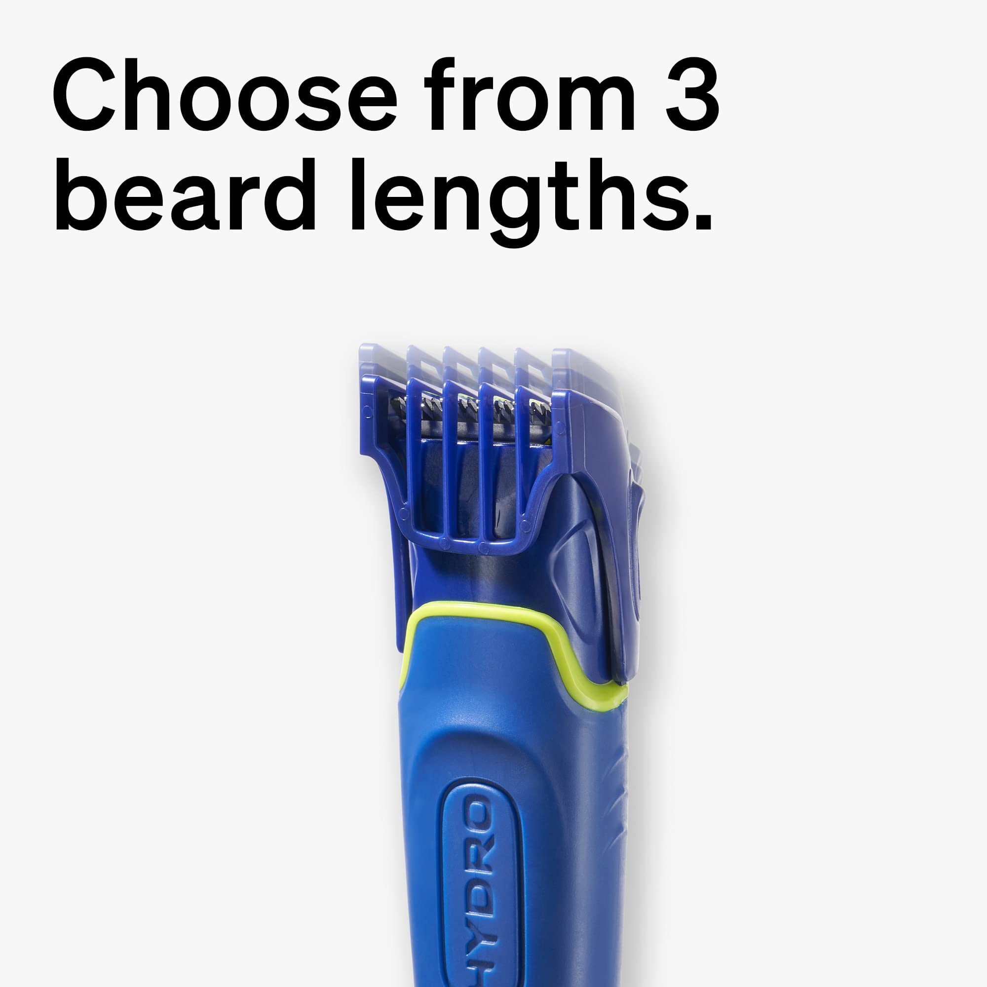 Schick Hydro 5 Groomer seven-hydrating-gel-pools — lubrication across each stroke.