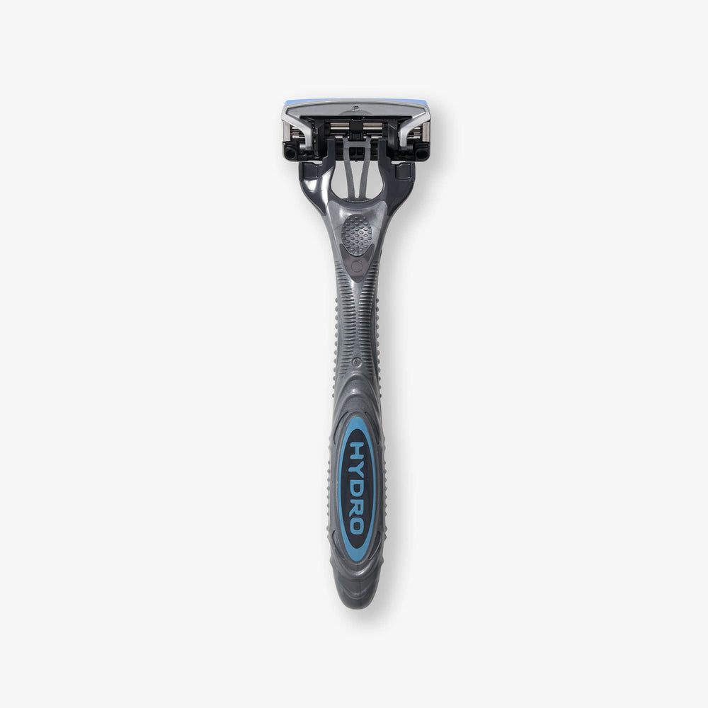 Schick Hydro 5 pack-of-3 display shows convenient daily shaves.