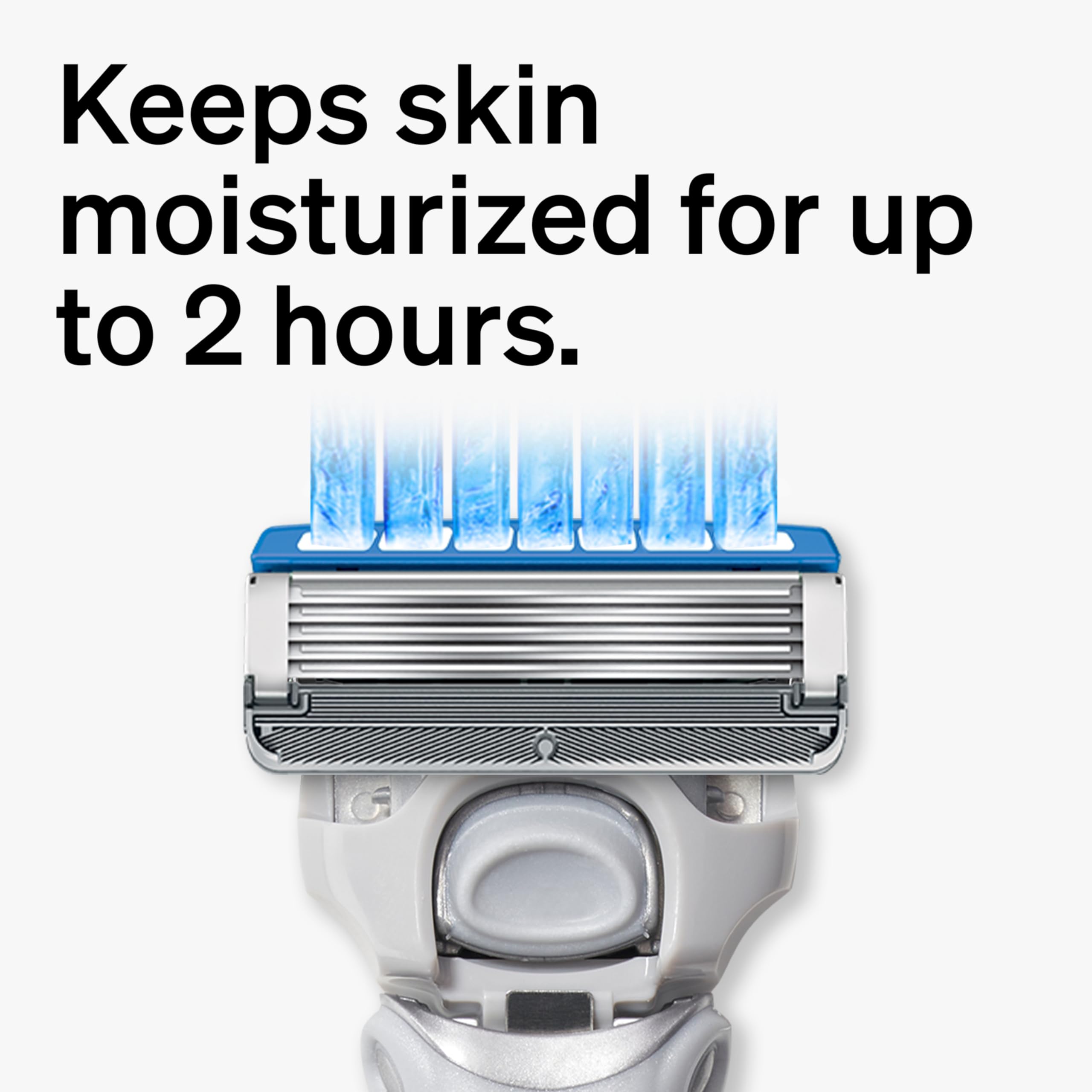 Schick Hydro Dry Skin refills with Flip Back Precision Edger for crisp lines.