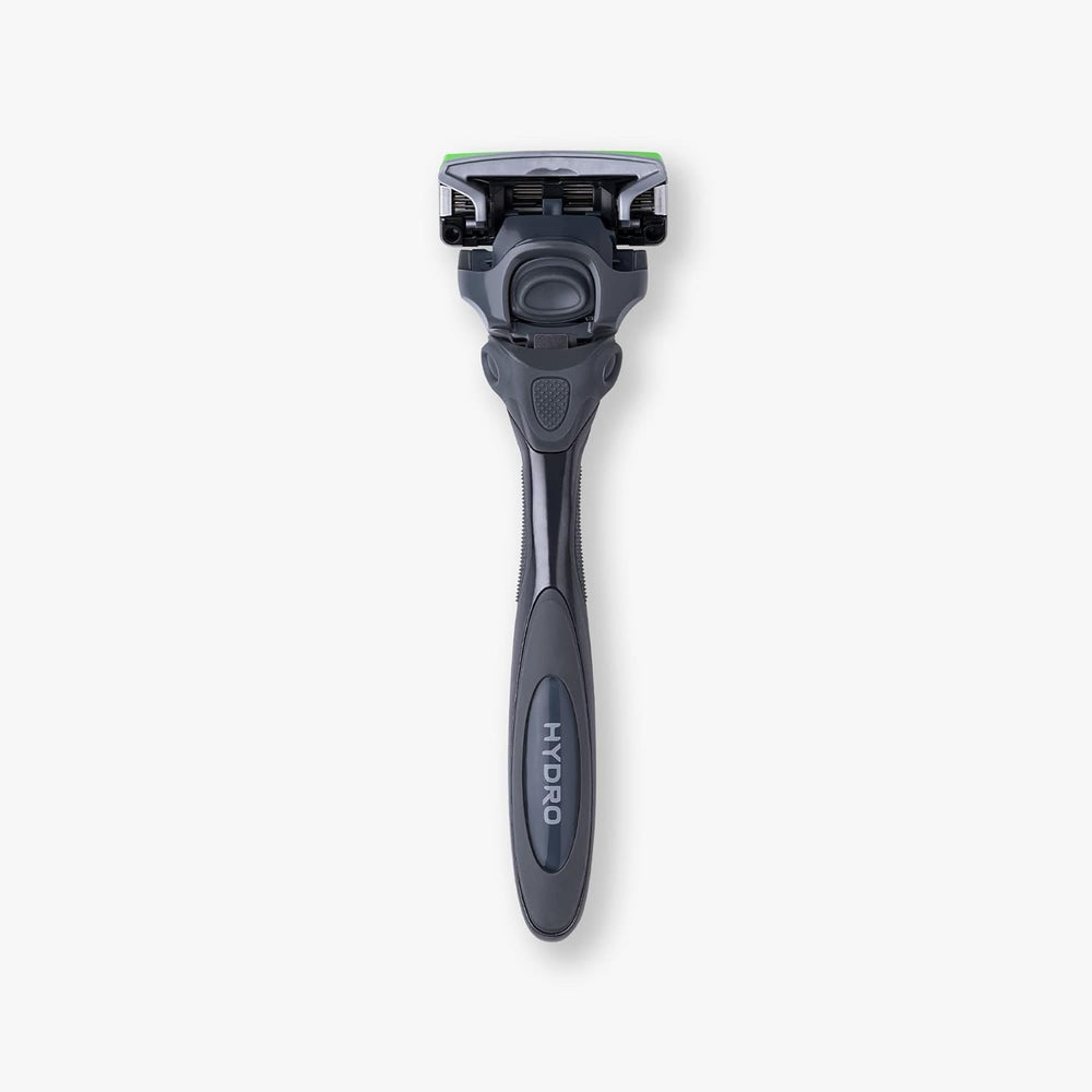 Schick Hydro Sensitive close-up shave session illustrating smooth glide and skin protection