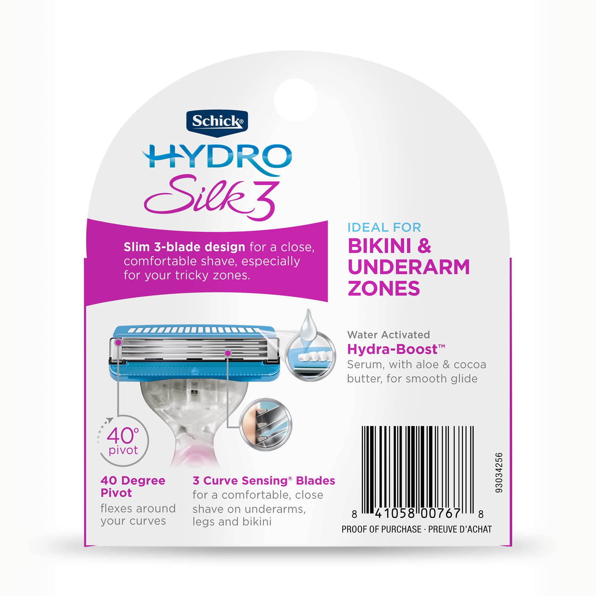 Schick Hydro Silk 3 empaque con 4 recambios para compra conveniente