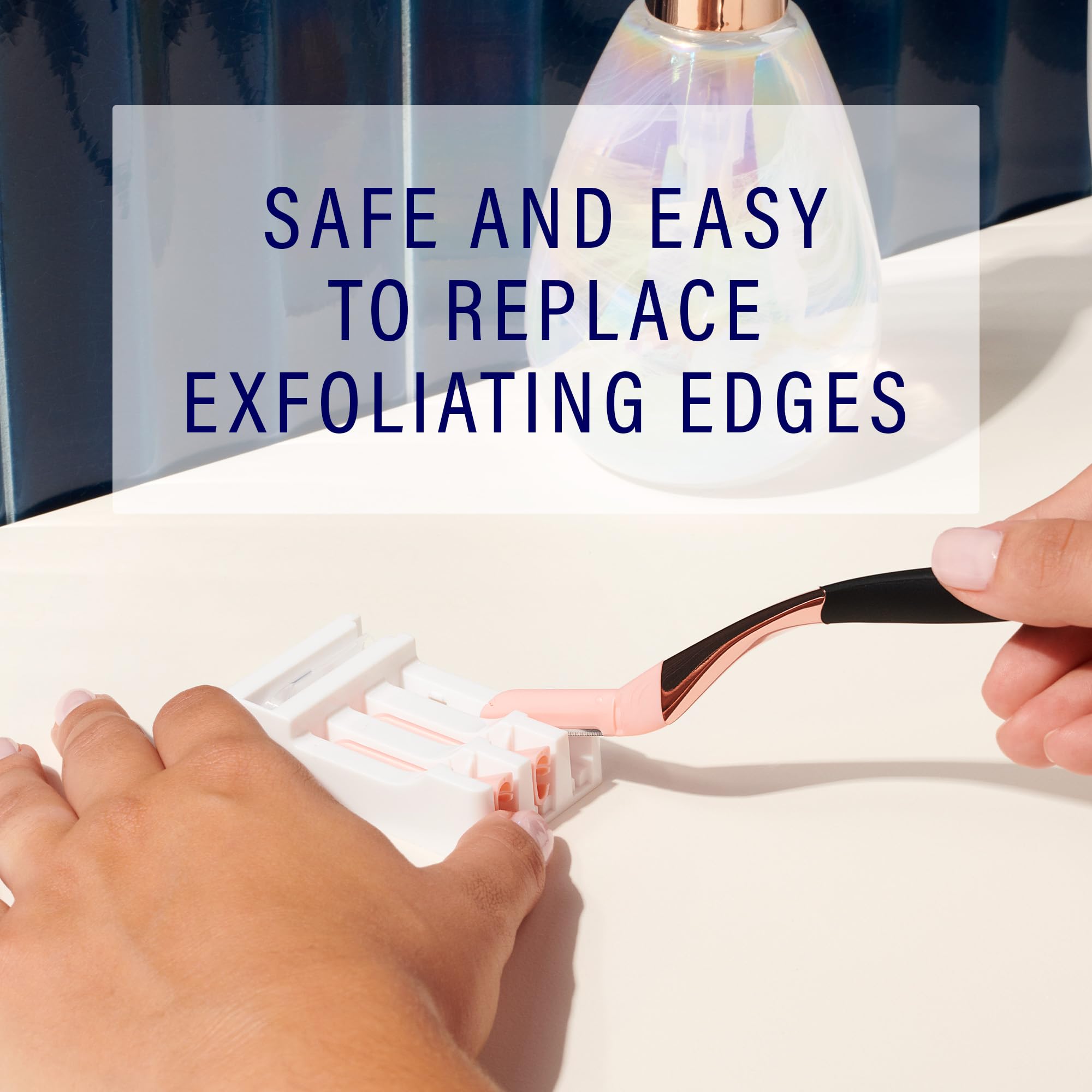 Schick Hydro Silk ergonomic design promoting comfortable handling during routine dermaplaning.