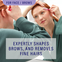 Schick Hydro Silk precision cover detail for accurate eyebrow shaping