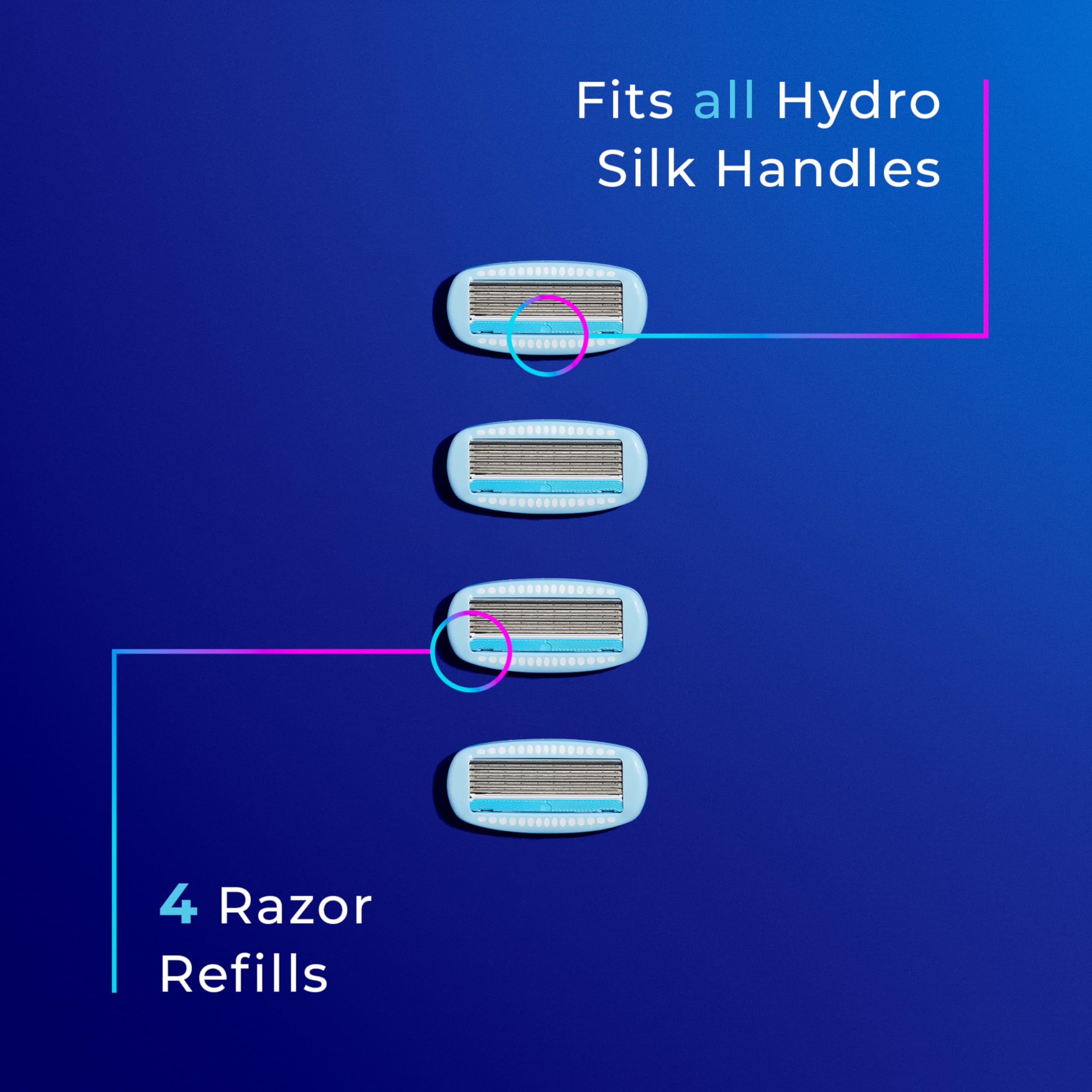 Schick Hydro Silk Refills Fit-All-Handles example image with Hydro Silk compatible.