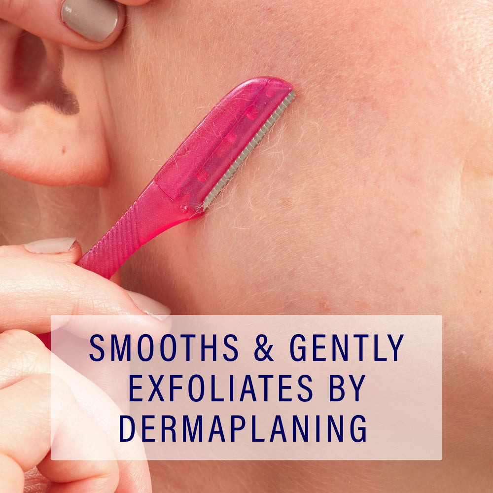 Schick Hydro Silk smoothing skin texture after peach-fuzz removal benefit