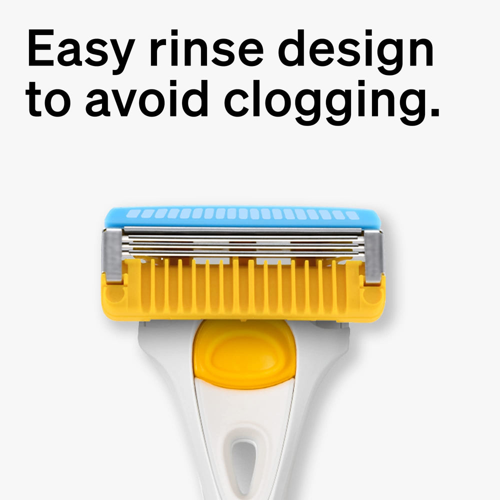 Schick Hydro Stubble Eraser refills easy-rinse blades enable quick rinsing between passes.