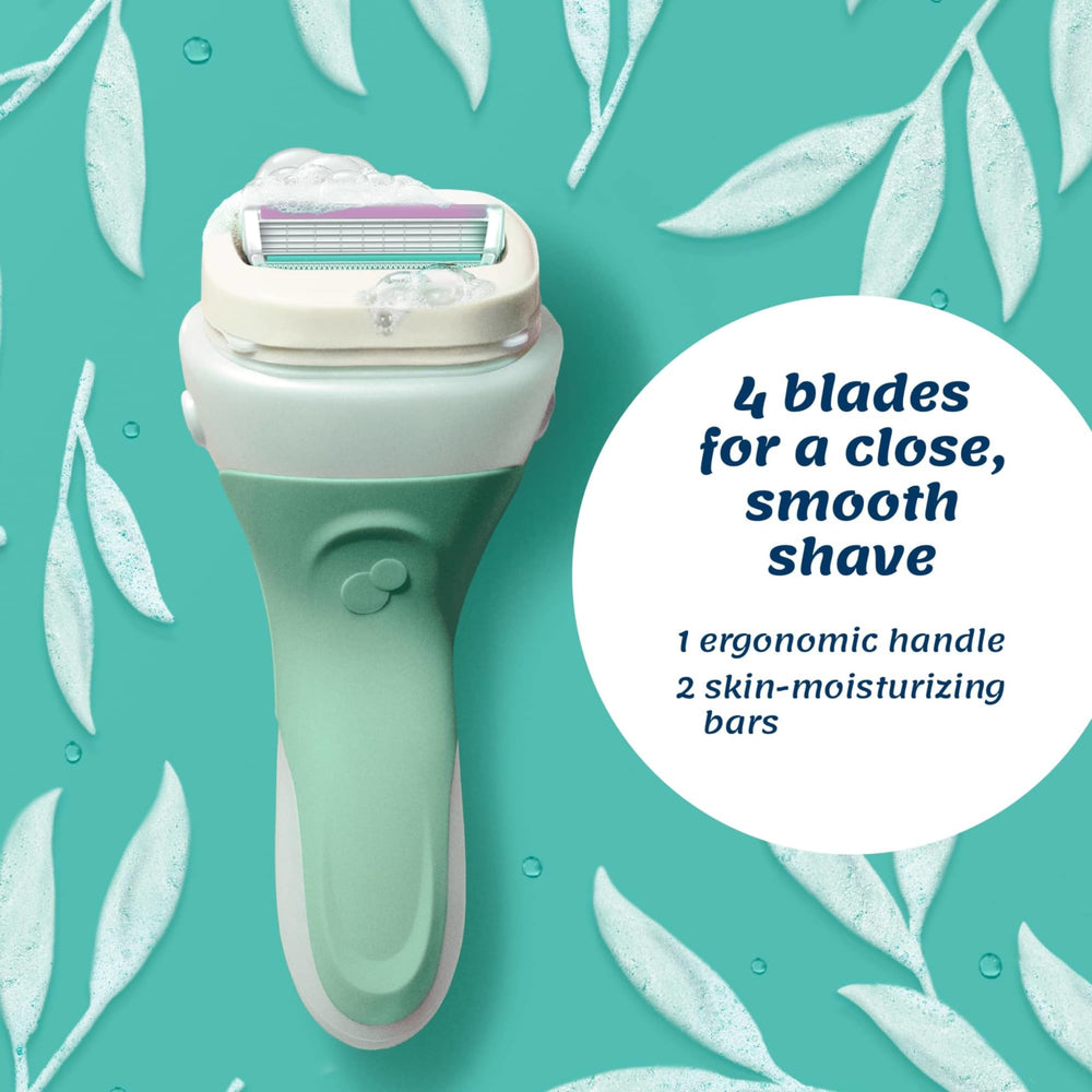 Schick Intuition ergonomic grip supporting stable shaving control.