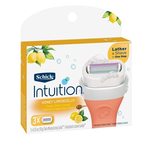 Schick Intuition Honey Limoncello eases daily shaving routine.