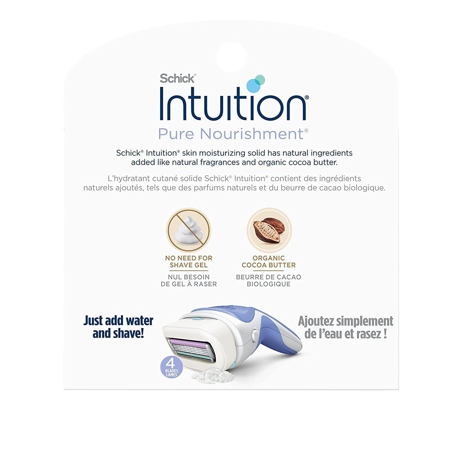 Schick Intuition Pure Nourishment 4-blade cartridge image