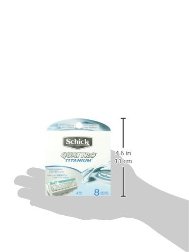 Schick Quattro eight-cartridge refill pack travel-ready